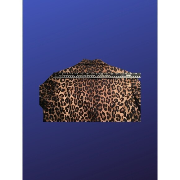 JONES NEW YORK SilkyBlazer Jacket, TAN/BROWN/BLACK Leopard Print, Size 12P, NWOT - Picture 7 of 8